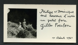 FAIRE-PART NAISSANCE  ANCIEN - 11 AOUT 1961  - GILLES - Geburt & Taufe