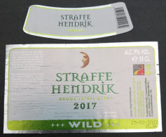 Bier Etiket (k2b), étiquette De Bière, Beer Label, Straffe Hendrik Tripel Brouwerij De Halve Maan - Bier