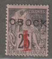 OBOCK - N°21 * (1892) Surchargé : 1 Sur 25c - Unused Stamps