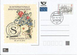 CDV A 195 Czech Republic Sindelfingen Stamp Exhibition 2012 Rose Coach - Cartes Postales