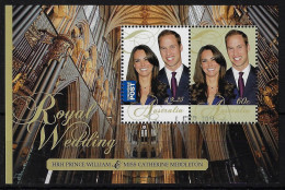 AUSTRALIA SGMS3590, 2011 ROYAL WEDDING MINIATURE SHEET, FINE USED - Gebruikt