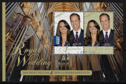 AUSTRALIA SGMS3590, 2011 ROYAL WEDDING MINIATURE SHEET, FINE USED - Used Stamps