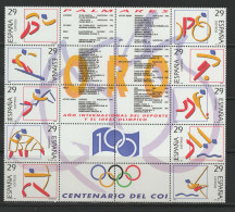 Spain 1994 Olympic Games, Equestrian, Judo, Football Soccer Etc. Sheetlet MNH - Sommer 1996: Atlanta
