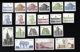 1999610666 1982 - 1990 SCOTT 537 556 (XX) POSTFRIS  MINT NEVER HINGED - SET ARCHITECTURE - Unused Stamps