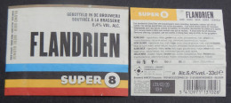 Bier Etiket (L4e), étiquette De Bière, Beer Label, Super 8 Flandrien Brouwerij Haacht - Bier