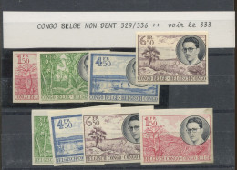 1955   NON DENTELES  Visite Roi Baudouin Au Congo      Met Gomme En Postfris - 1953-1972 Bril