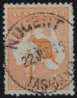 AUSTRALIA SG6, 4D ORANGE FINE USED, COUPLE OF RAGGY PERFS - Usados