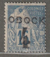 OBOCK - N°24 * (1892) Surchargé : 4 Sur 15c Bleu - Ungebraucht