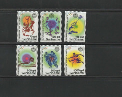 Suriname 1996 Olympic Games Atlanta, Basketball, Badminton, Cycling Etc. Set Of 6 MNH - Estate 1996: Atlanta