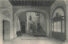 FRANCE - Château De Condé Sur Iton (Eure) - Le Vestibule - Vue Sur L'escalier - De L'intérieure - Carte Postale Ancienne - Evreux