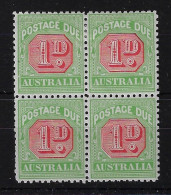 AUSTRALIA SGD78, 1D PERF 11 CROWN OVER A MINT BLOCK, LOWER TWO ARE MNH - Nuevos