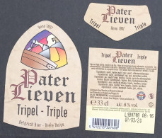 Bier Etiket (o7), étiquette De Bière, Beer Label, Pater Lieven Tripel Brouwerij Van Den Bossche - Bier