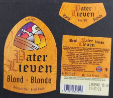 Bier Etiket (o7b), étiquette De Bière, Beer Label, Pater Lieven Blond Brouwerij Van Den Bossche - Bier