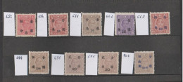 Chine 9 Timbres Neufs Sans Gomme Surchargés - 1912-1949 Republic