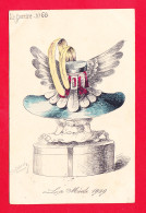 Illust-1854A65  ROBERT, La Mode 1909, Le Sourire N° 68, énorme Chapeau, Cpa  - Robert