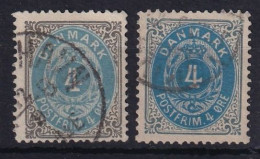 DENMARK 1875 - Canceled - Mi 23 I Y A A,b - Gebruikt