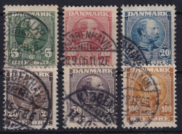 DENMARK 1904 - Canceled - Mi 47-52 - Used Stamps