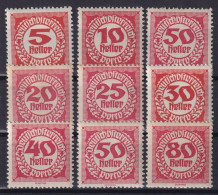 ÖSTERREICH 1920 - MNH/MLH - ANK 93-101 - Porto - Segnatasse