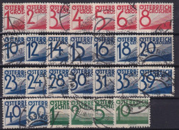 ÖSTERREICH 1925/34  - Canceled - ANK 132-158 - Complete Set! - Porto - Postage Due