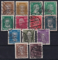 DEUTSCHES REICH 1926 - Canceled - Mi 385-397 - Usados