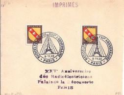 BLASONS N° 757 X 2 S/L. DE PARIS/8.11.46 - 1941-66 Wapenschilden