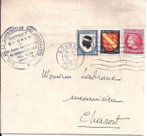 BLASONS N° 676/755/756 S/IMP. DE BOURGES/28.2.47 - 1941-66 Armoiries Et Blasons