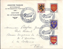 BLASONS N° 602/603/604/605 S/L. DE PARIS/CONGRES AVIATION FRANCAISE/6.4.45 - 1941-66 Escudos Y Blasones