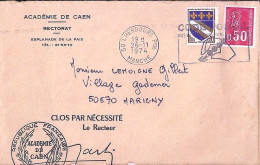 BEQUET N° 1664 + COMPL.S/L. DE CHERBOURG/26.11.74 - 1971-1976 Marianne Of Béquet