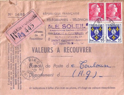 MULLER N° 1011x2/1005x2 S/L.REC. VALEURS A RECOUVRER DE St GIRONS/13.12.55 - 1955-1961 Marianna Di Muller