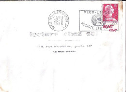 MULLER N° 1011 + PUB « BIC CLIC » S/L. DE PARIS/1956 - 1955-1961 Marianne (Muller)