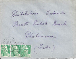 GANDON N° 809x3 S/L. DE CHATILLON/15.4.50 - 1945-54 Marianne De Gandon