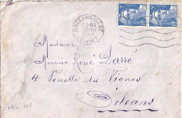 GANDON N° 719B X 2 S/L. DE ORLEANS/25.10.48 - 1945-54 Maríanne De Gandon