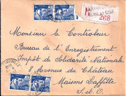 GANDON N° 719B X 4 S/L.REC. DE SARTROUVILLE/5.5.48 - 1945-54 Marianne (Gandon)