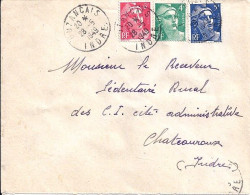 GANDON N° 719B/721/807 S/L. DE BUZANCAIS/28.5.49 - 1945-54 Marianne (Gandon)