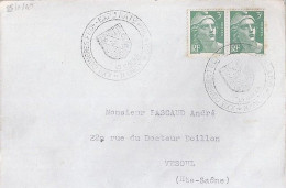 GANDON N° 716A X 2 S/L. DE NANCY/15.5.48 - 1945-54 Marianne Of Gandon