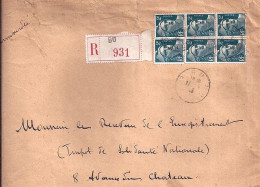 GANDON N° 713x6 S/DEVANT De L.REC. DE BU/11.2.46 - 1945-54 Marianna Di Gandon