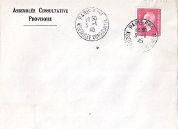 DULAC N° 691 S/L. DE PARIS 6bis / ASSEMBLEE CONSULTATIVE/3.1.45 - 1944-45 Marianne Of Dulac