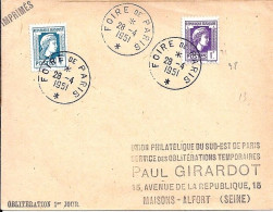 COQ & MARIANNE N° 637/643 S/L. DE FOIRE DE PARIS/28.4.51 - 1944 Gallo E Marianna Di Algeri