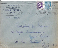COQ & MARIANNE N° 637/549 S/L. DE AGEN / 30.6.45 - 1944 Marianne Van Algerije