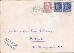 CERES N° 791x2/718 S/L. DE MULHOUSE/16.12.47 POUR LA SUISSE - 1945-47 Cérès Van Mazelin