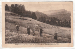 CPA :  14 X 9  -  LES  GETS  - Montagne De La Turch  (pub Au Verso) - Les Gets