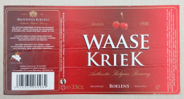 Bier Etiket (2b4b), étiquette De Bière, Beer Label, Waase Kriek Brouwerij Boelens - Bier