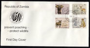 Zm0275f ZAMBIA 1978, SG 275-8 Anti-poaching Campaign, Protecting Wildlife  FDC (animals) - Zambie (1965-...)