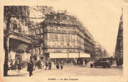 FRANCE - Paris - Rue Lafayette - Animé - Boutiques - Voiture - Carte Postale Ancienne - Piazze