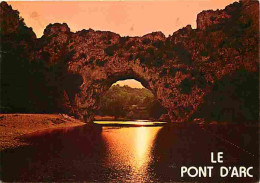 07 - Ardèche - Gorges De L'Ardèche - Le Pont D'Arc - Coucher De Soleil - Flamme Postale Du Championnat Du Monde De Trial - Vallon Pont D'Arc