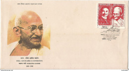 India - 1995 - India - South Africa Joint Issue - FDC. ( GANDHI ) ( OL 31.3.19 ) - Mahatma Gandhi