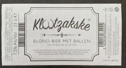 Bier Etiket (2d8), étiquette De Bière, Beer Label, Klootzakske Brouwerij Klootzakske - Bier