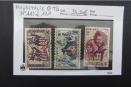 COLONIES MAURITANIE N°119 à 121 Oblit. TB COTE 34,50 EUROS VOIR SCANS - Used Stamps
