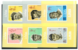 P2966 - BASEBALL, AJMAN MICHEL BLOCK A109/F109 6 BLOCKS IMPERF, CATALOGUE NO PRICE, BABE RUTH AND OTHERS - Altri - Asia