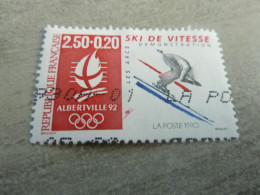 Les Arcs - Ski De Vitesse - Yt 2739 (2675) - 2f.50+20c. - Rouge, Gris Et Bleu - Oblitéré - Année 1992 - - Hiver 1992: Albertville
